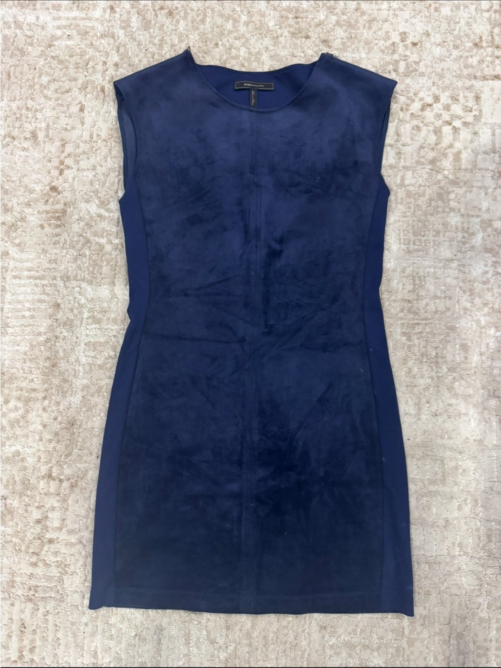 BCBGMaxAzria Sleeveless Navy Sheath Dress